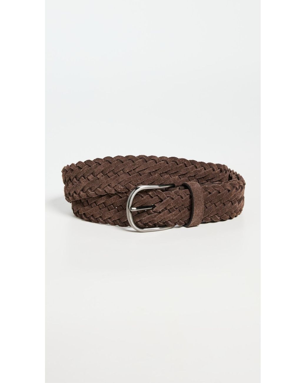 Andersons Brown Suede Woven Belt for men