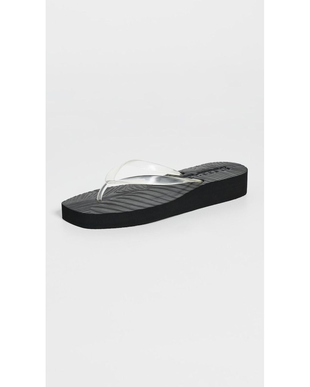 Sleeper Black Platform Jelly Flip Flops