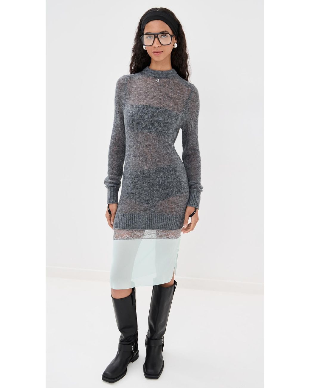 Coperni Black Multi Layer Pullover Dress