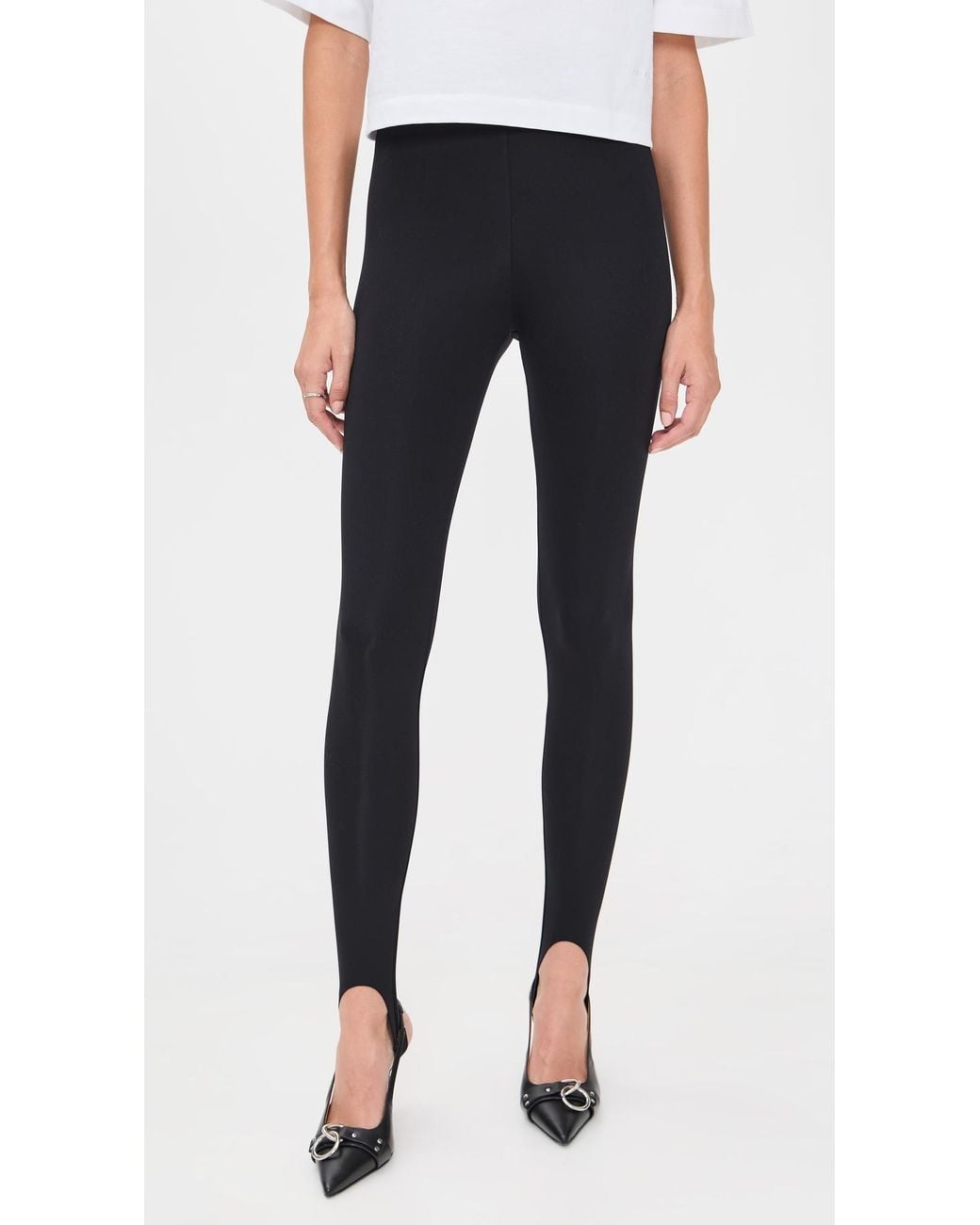 Commando Blue Neoprene Stirrup Leggings
