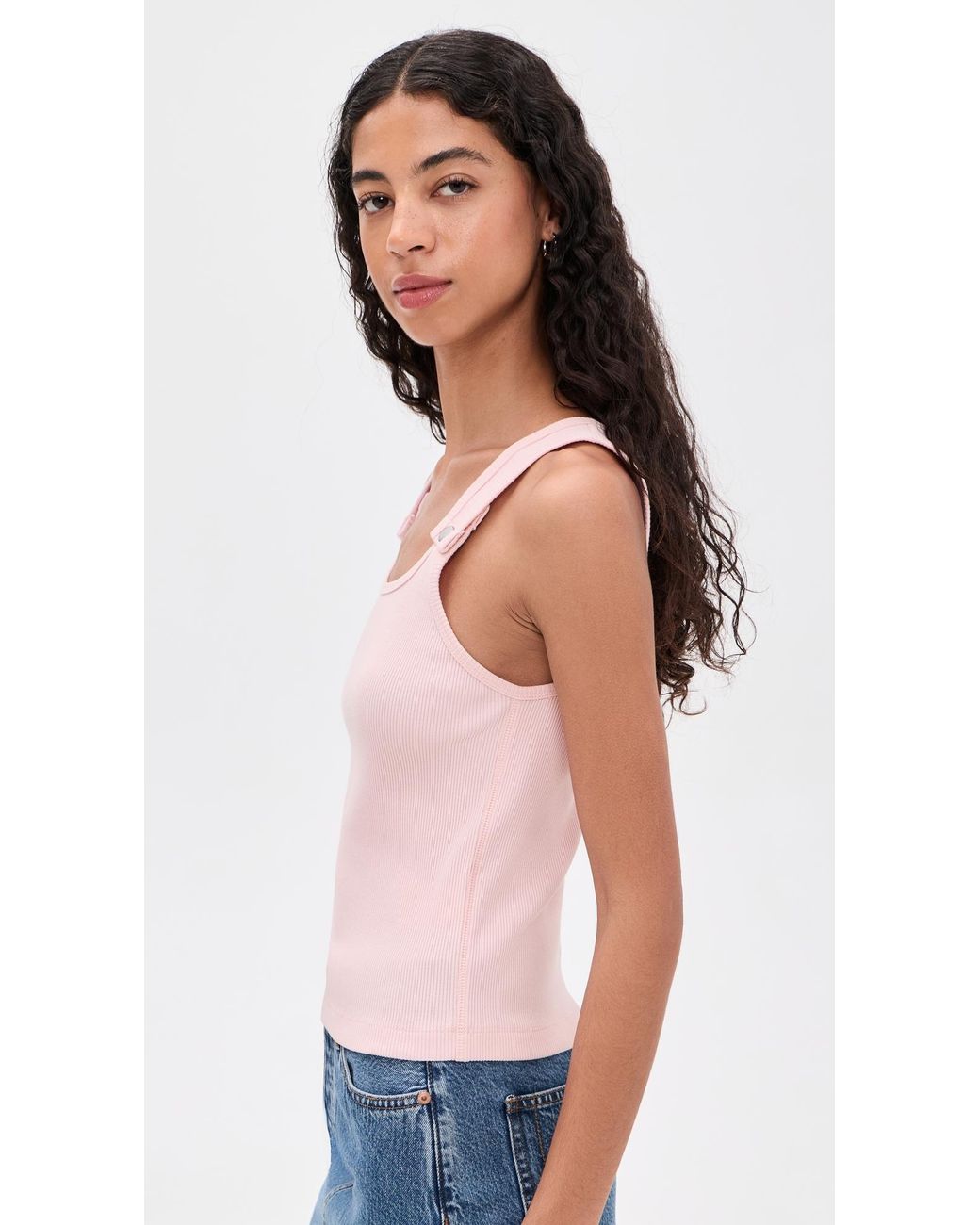 Still Here Pink Snap Tank