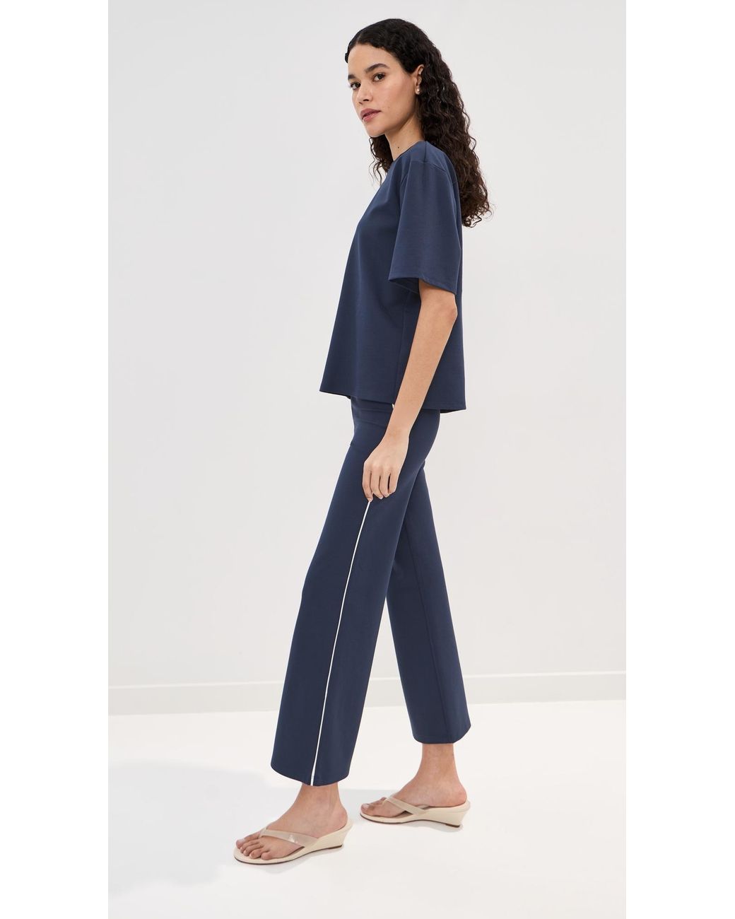 Le Bos Blue Ponte Pants