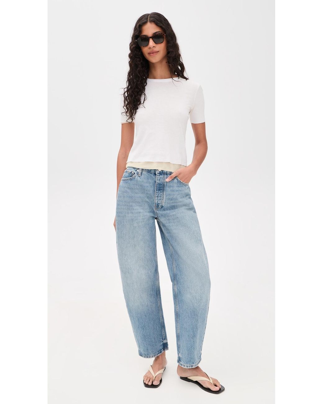 B Sides White Double Tee