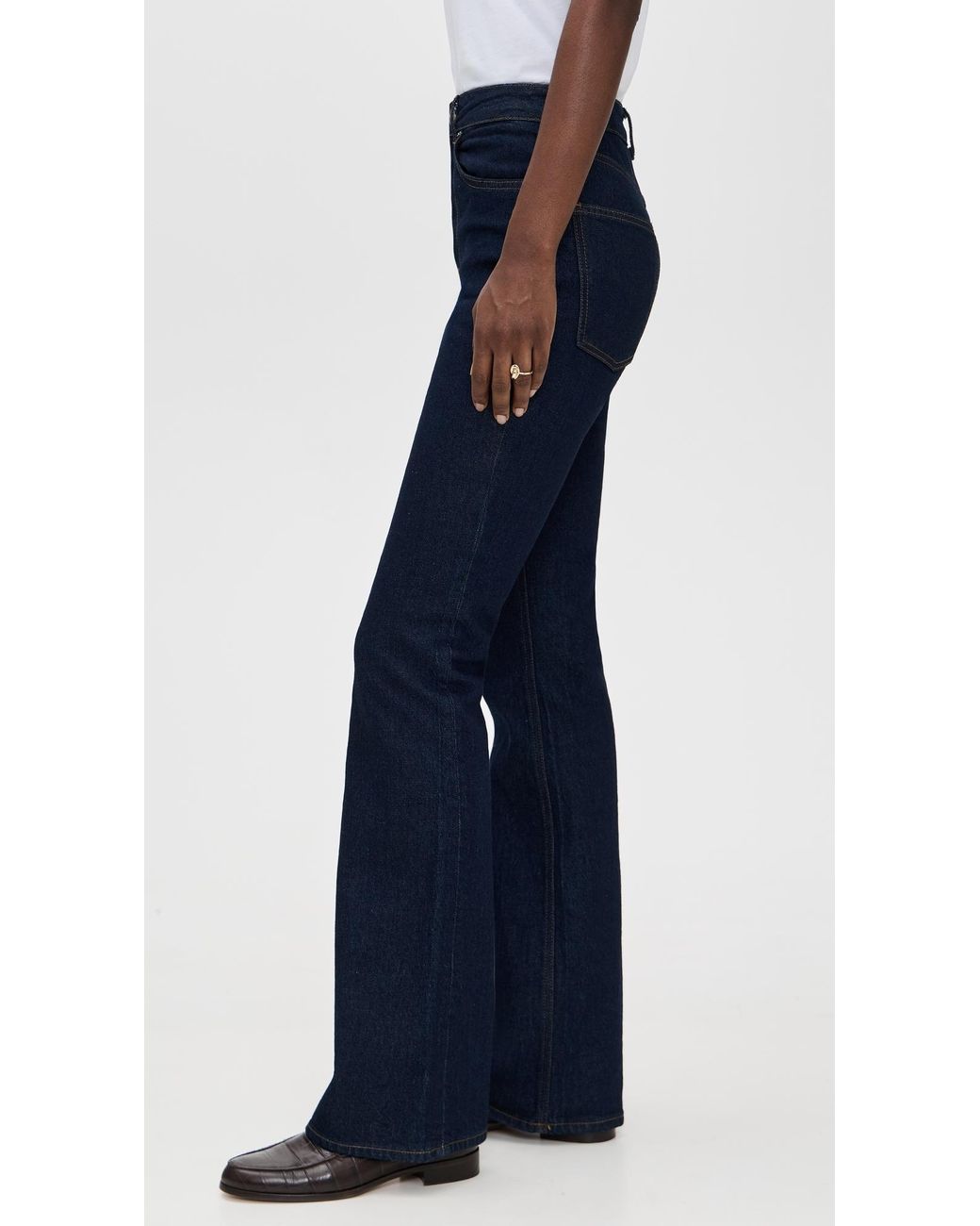 ALIGNE Blue Straight Flare Jeans