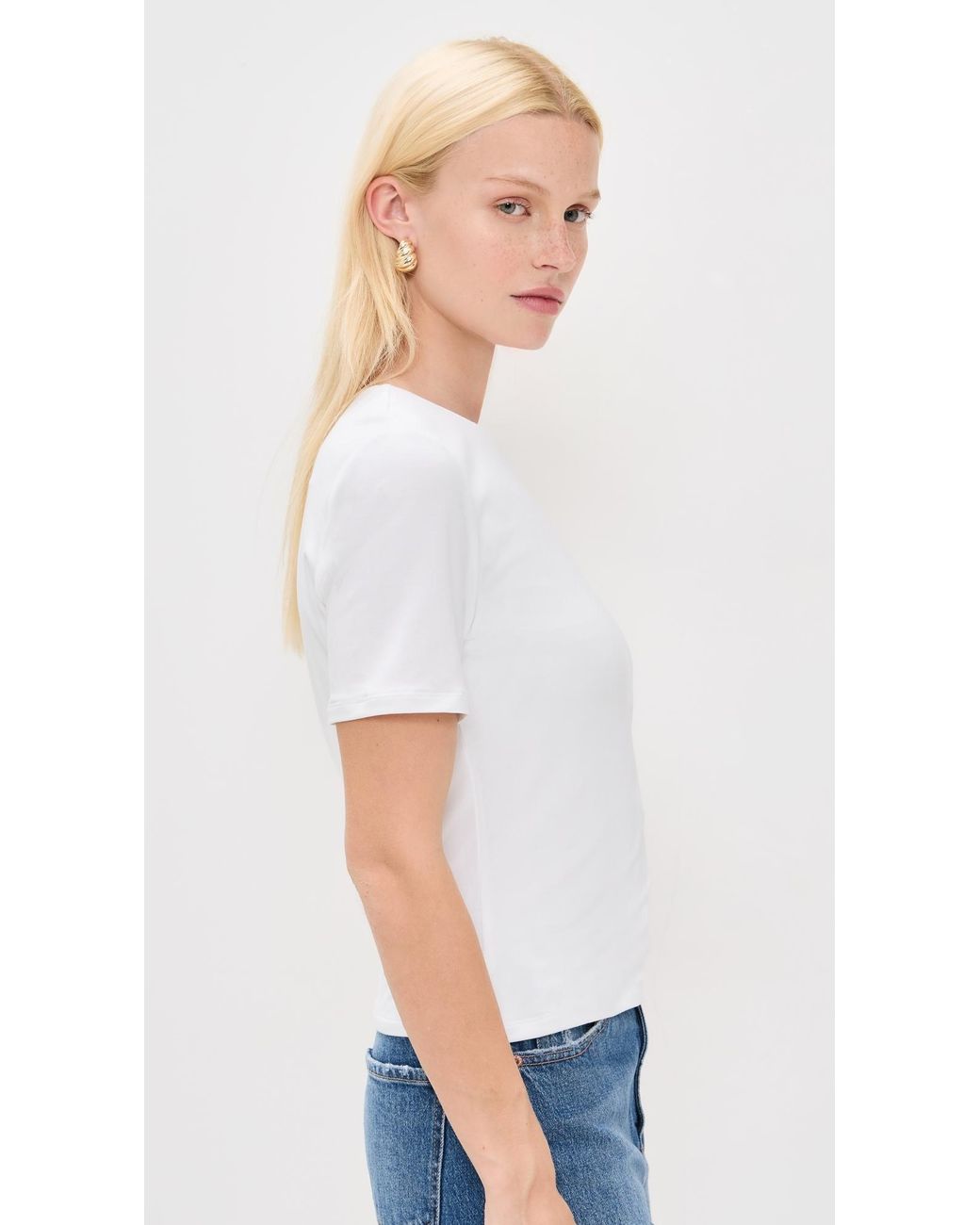 Veronica Beard White Benedict Tee