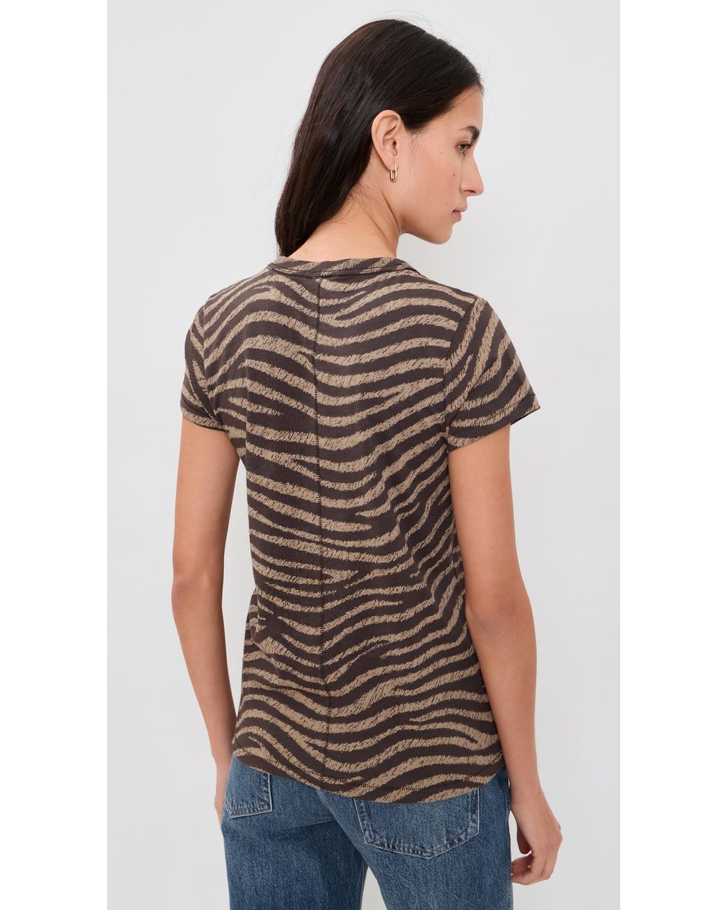 Rag & Bone Black All Over Print Tee