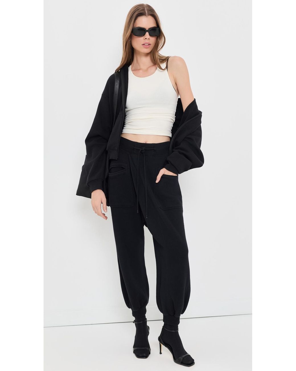 R13 Black Crossover Sweatpants