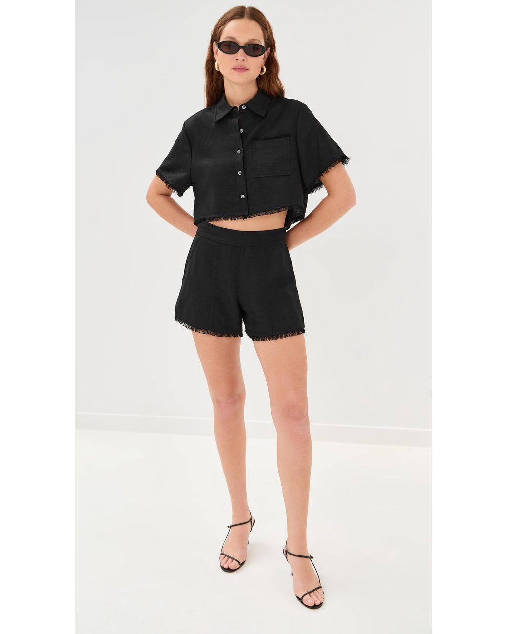 Jonathan Simkhai Black Dax Shorts