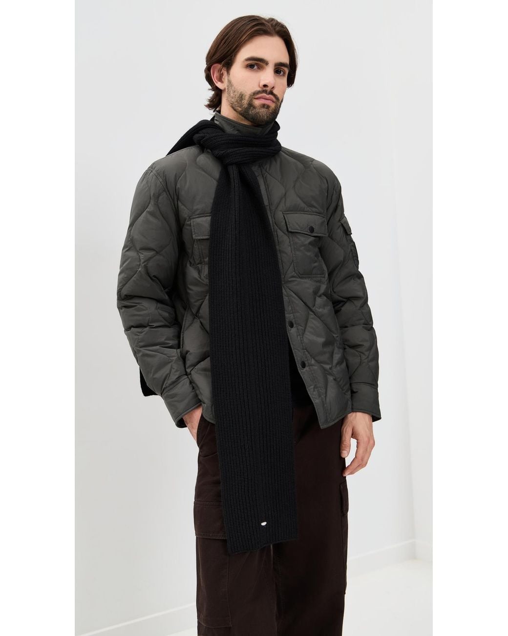 Rag & Bone Black Max Scarf for men