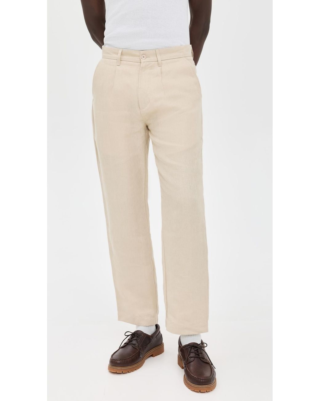 Far Afield Natural Ryder Linen Pants for men