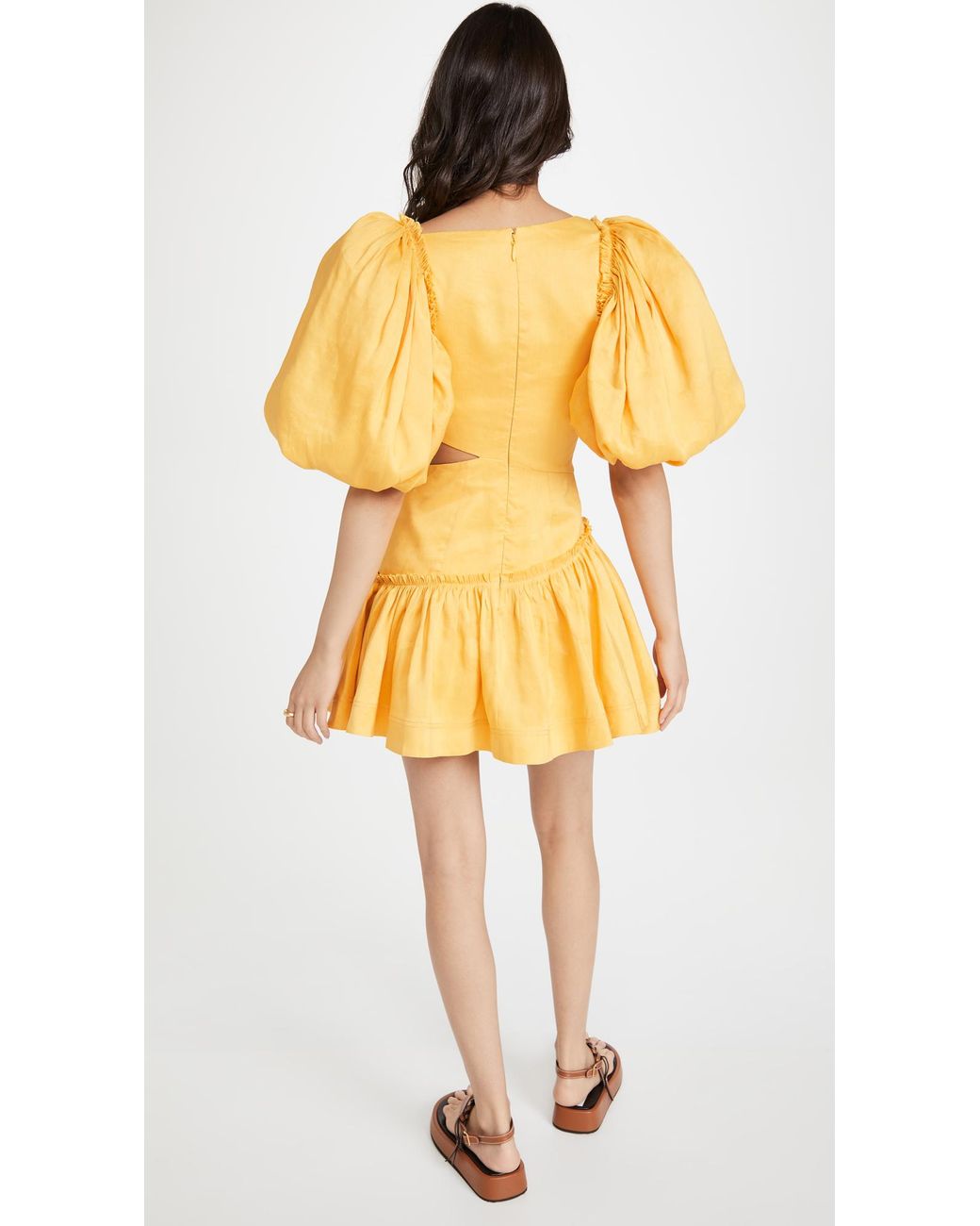 Aje. Chateau Mini Dress in Yellow | Lyst