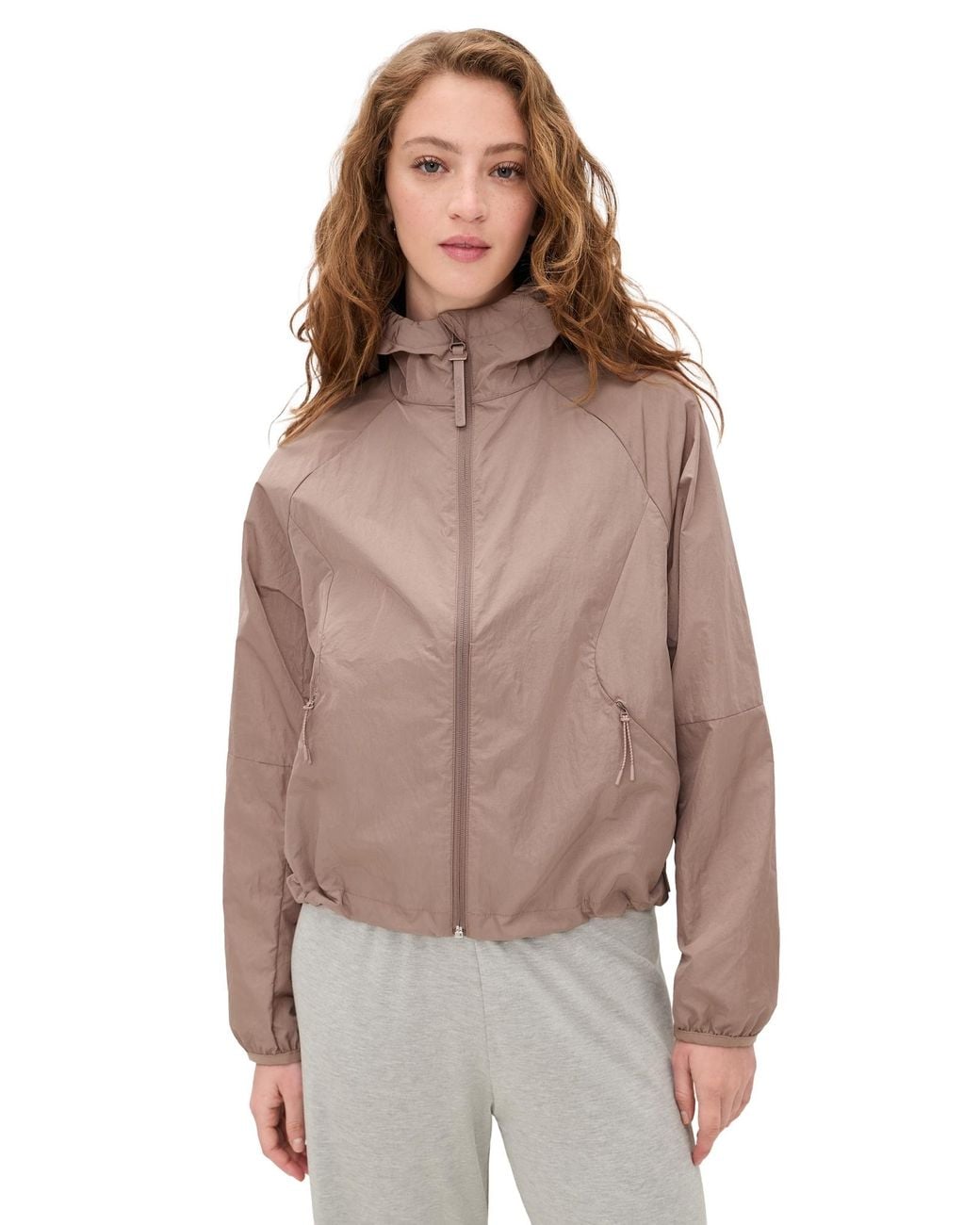 Beyond Yoga Brown Limitless Hooded Jacket