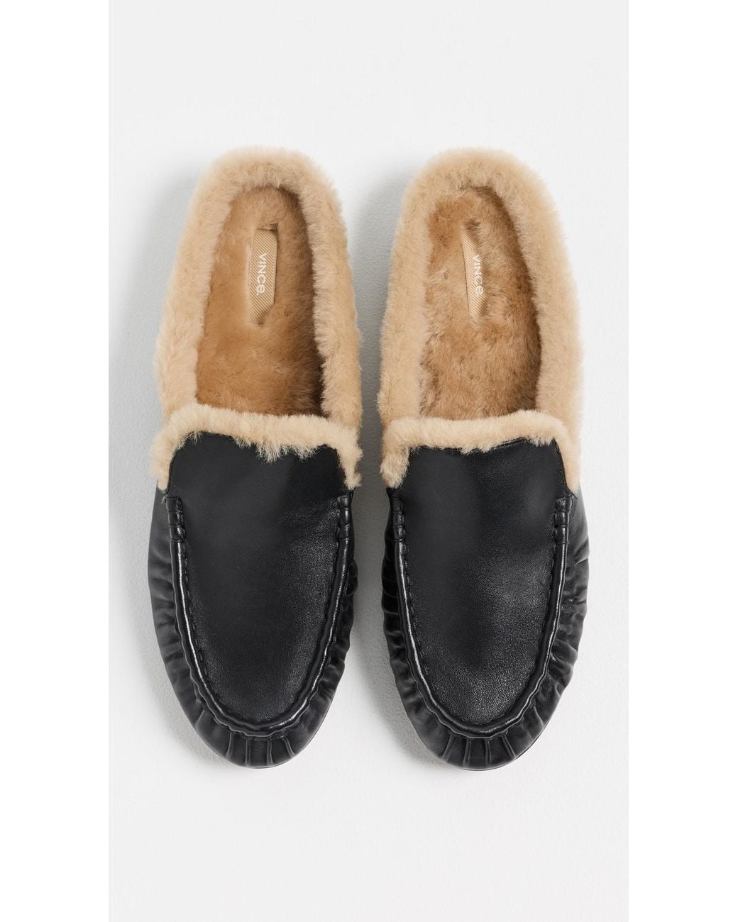Vince Black Tevin Shearling Mules