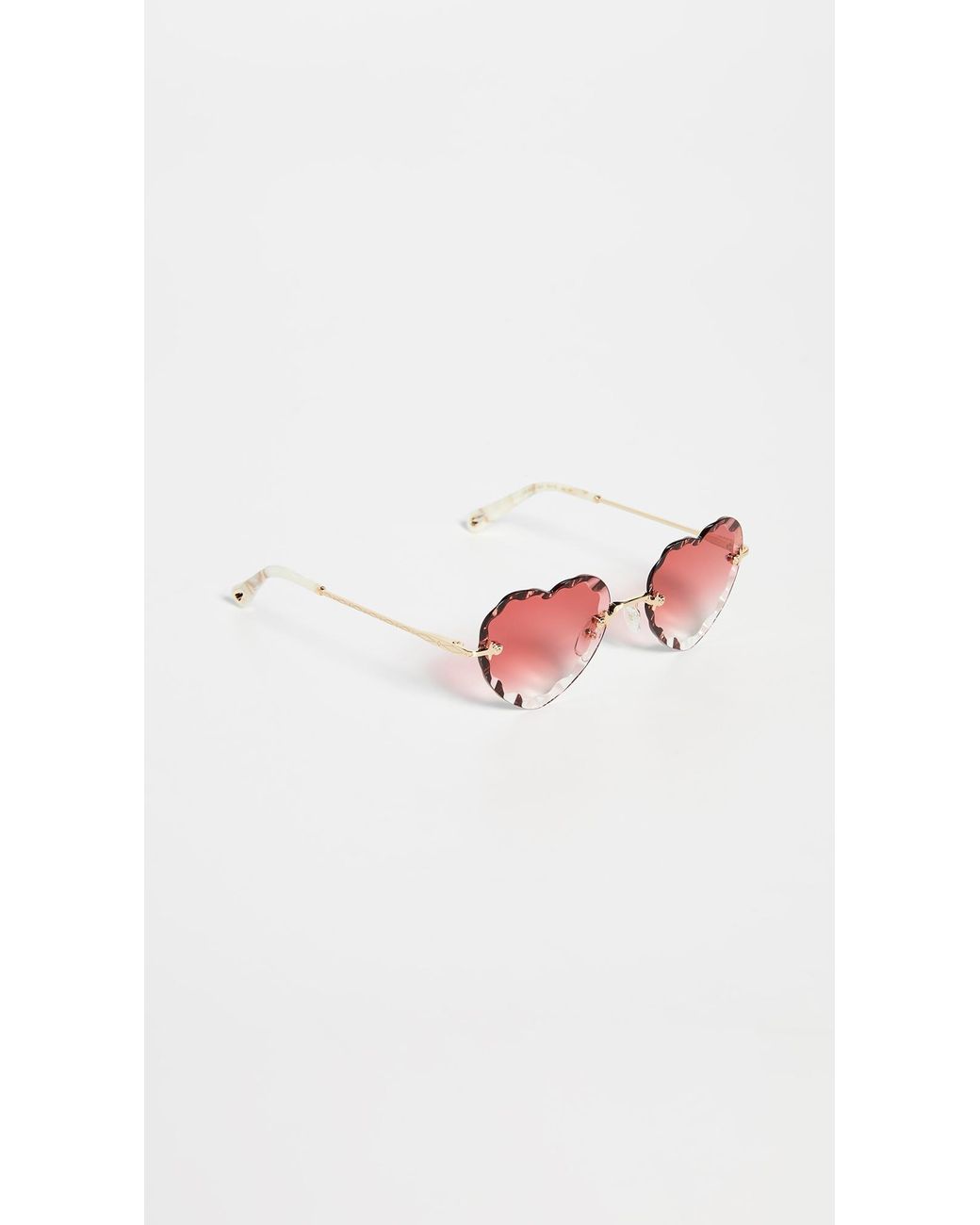 Chlo Rosie Scalloped Heart Sunglasses in Pink Lyst