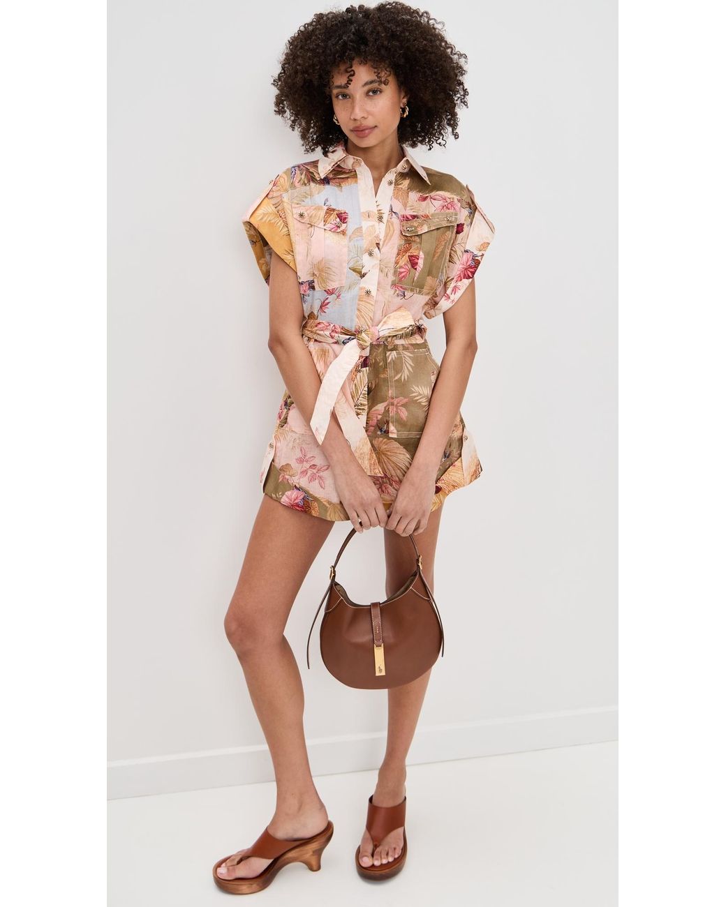 Zimmermann Ascension Cuffed Playsuit | Lyst