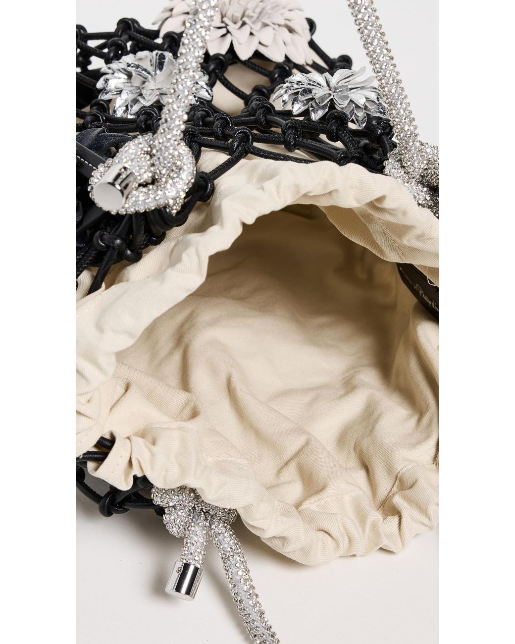 3.1 Phillip Lim Macrame Mini Sac With Flowers in Black | Lyst