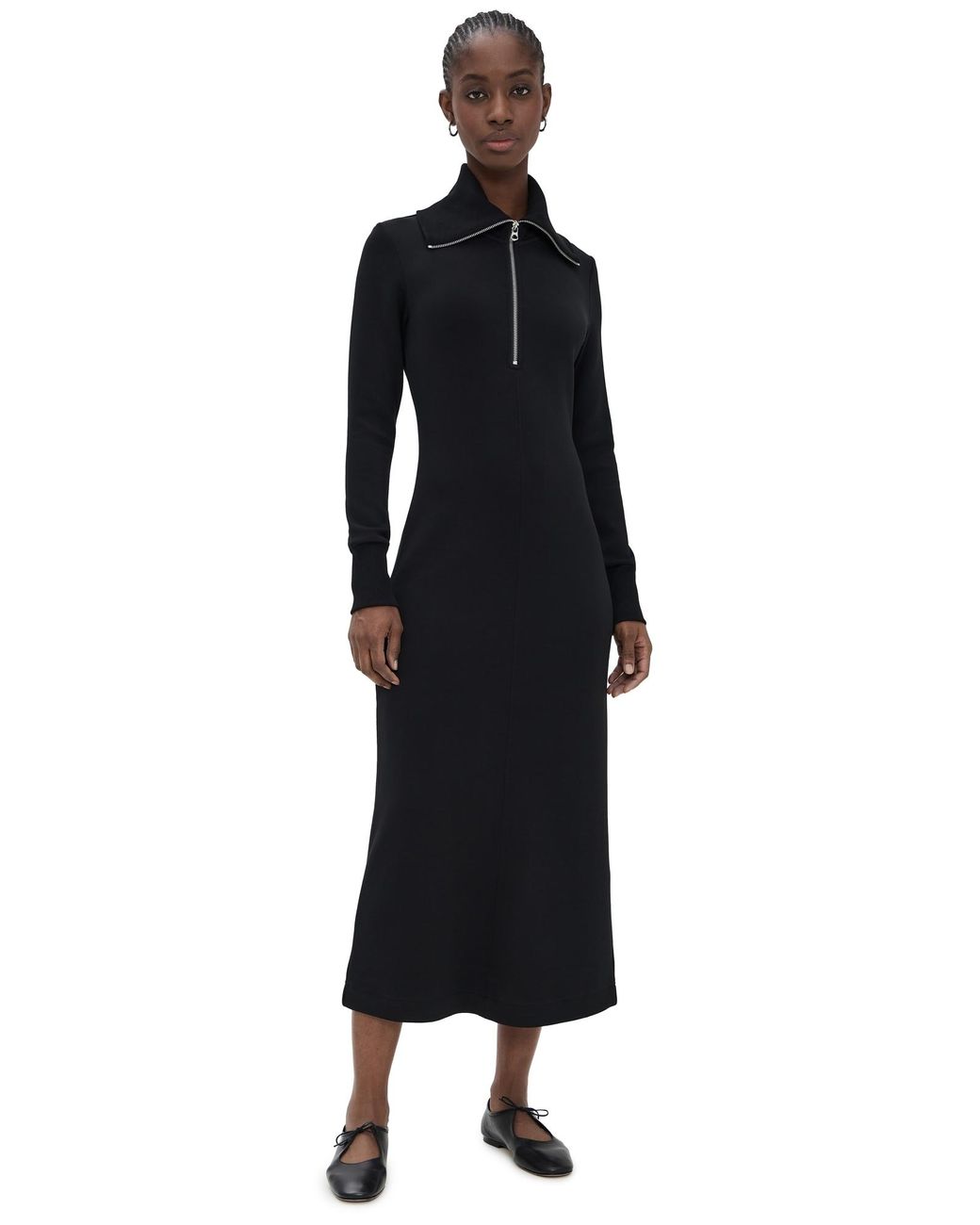 Varley Alexis Midi Dress in Black | Lyst