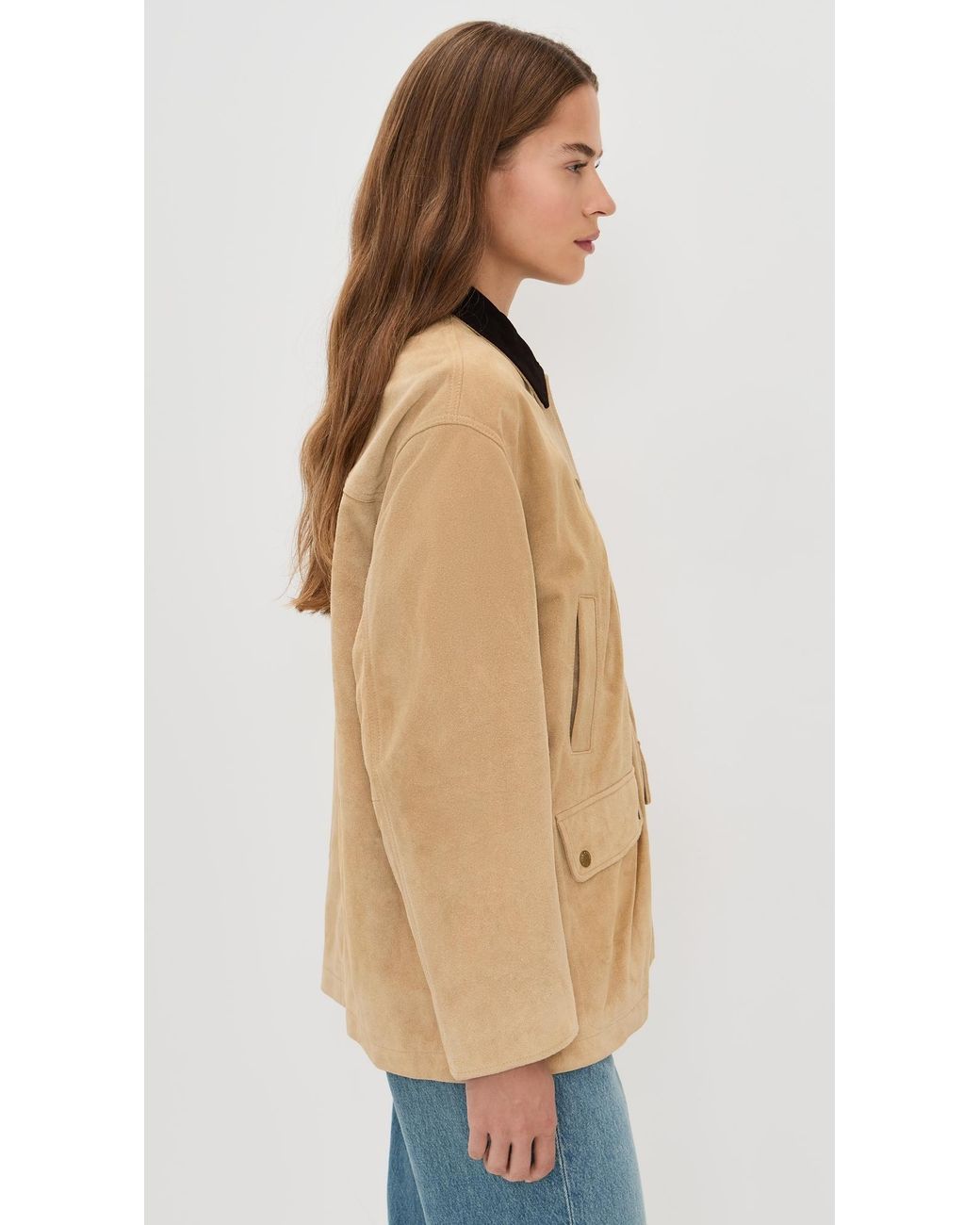Rag & Bone Natural Cassidy Suede Barn Jacket