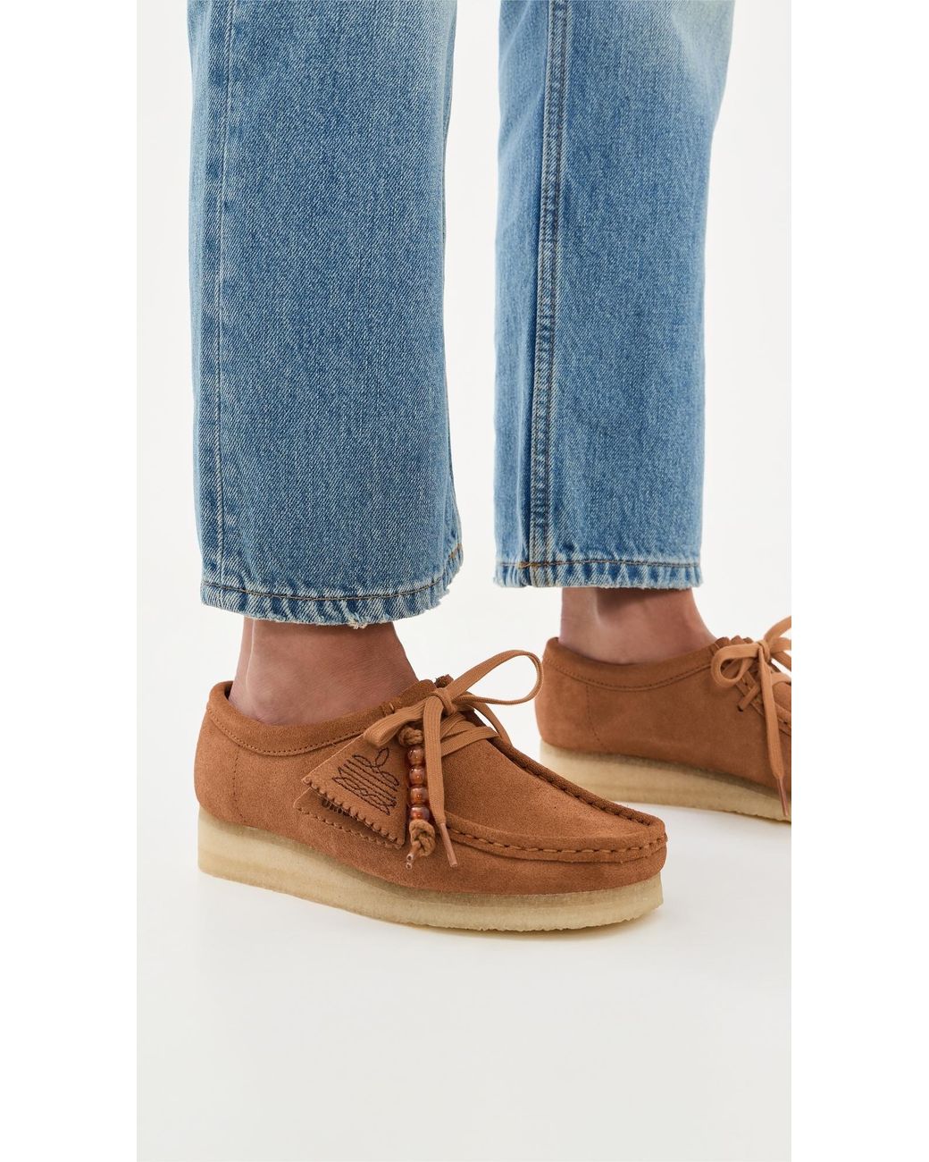 Clarks White Wallabee Flats