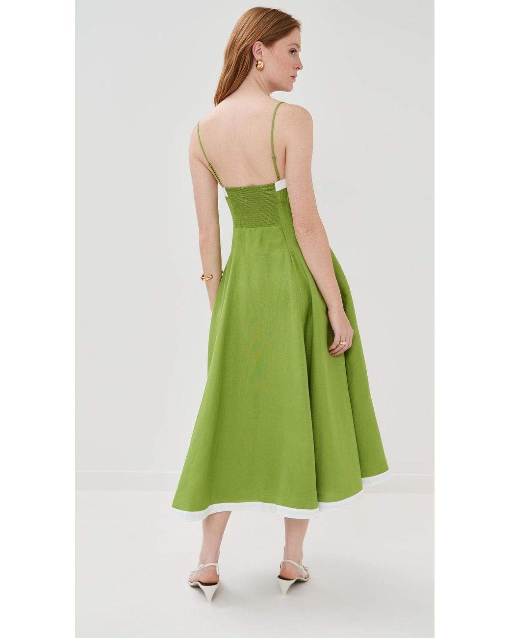 green emerald velvet dress Simkhai // Green Pleated Mini Dress – VSP Consignment