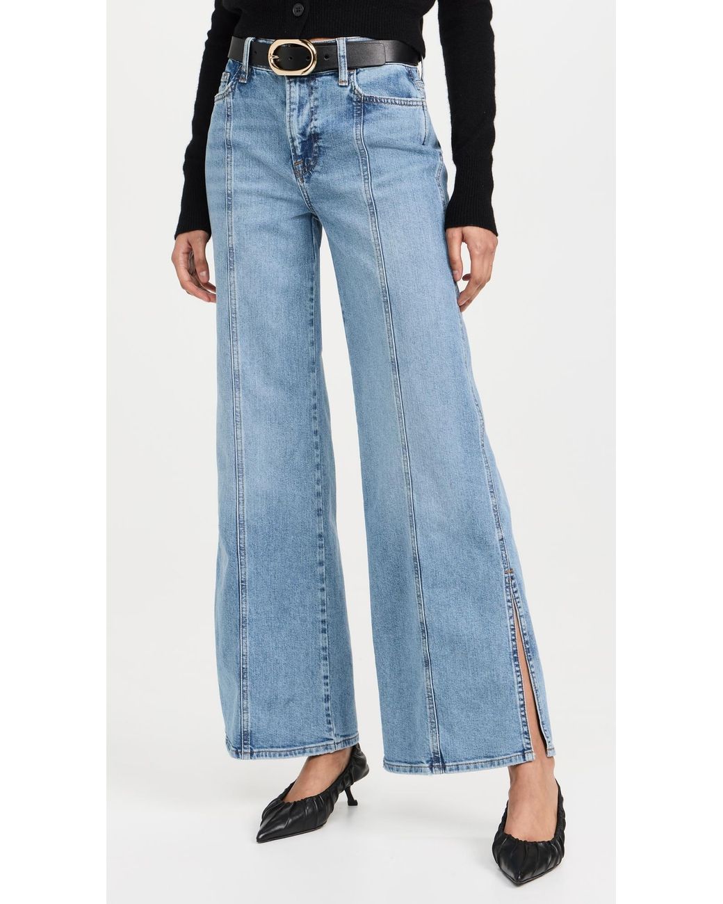 FRAME Le Slim Palazzo mid-rise wide-leg jeans