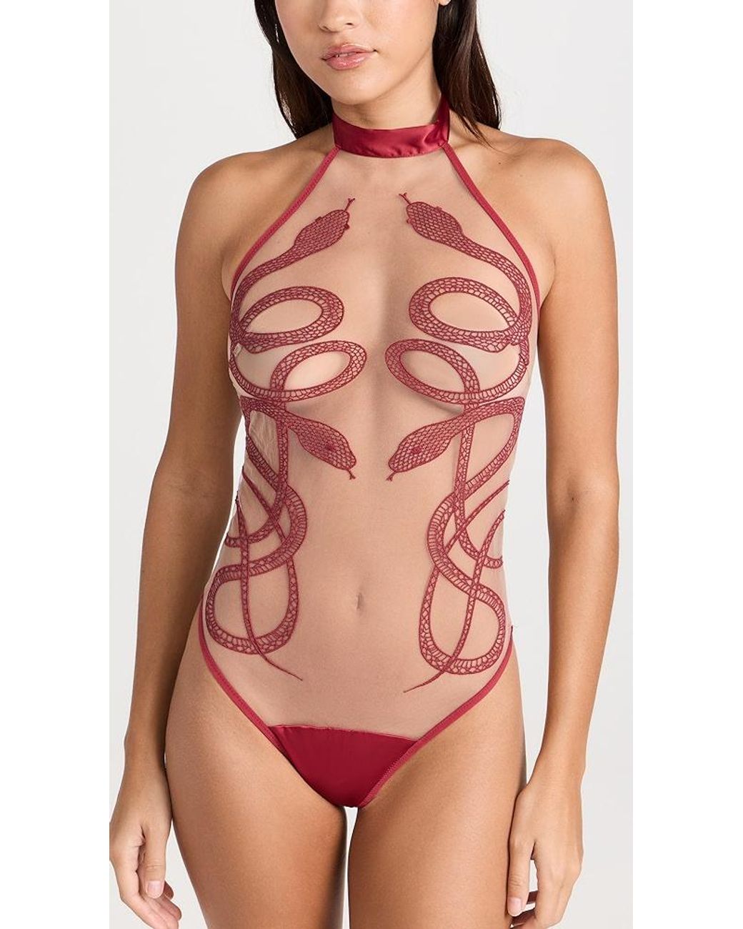 Thistle & Spire Medusa Bodysuit in Red