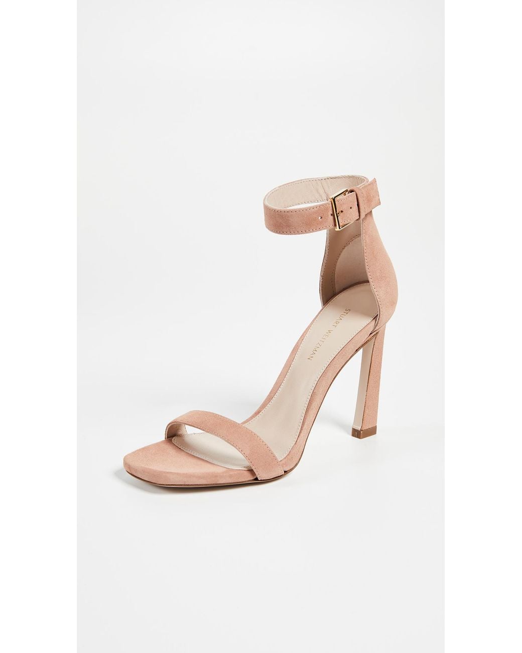Stuart Weitzman Square Nudist 100mm Sandals Lyst
