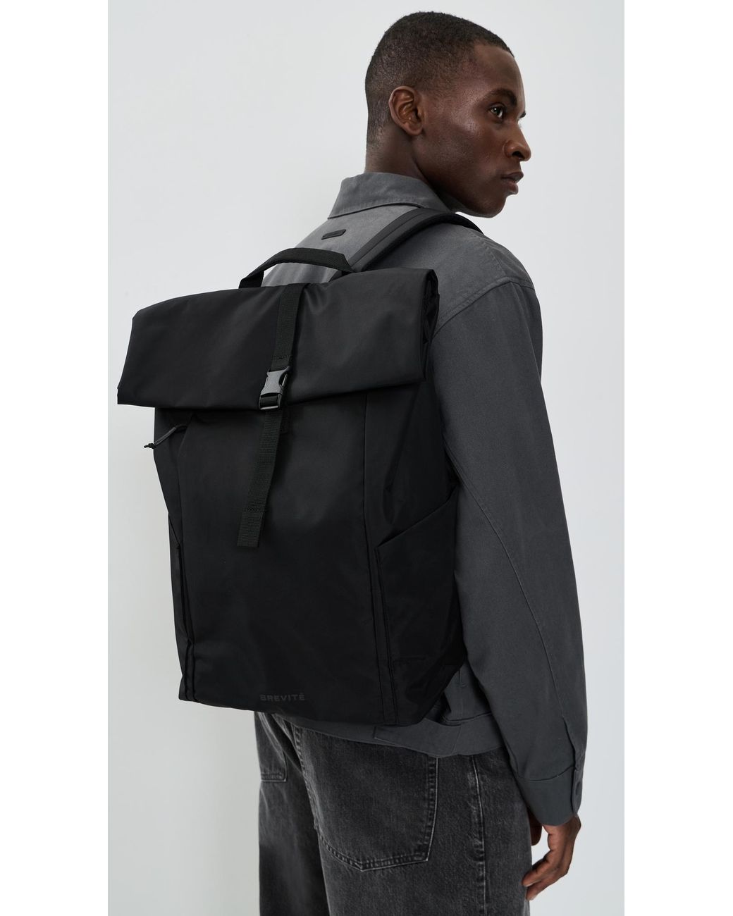 Brevite Black The Field Backpack for men