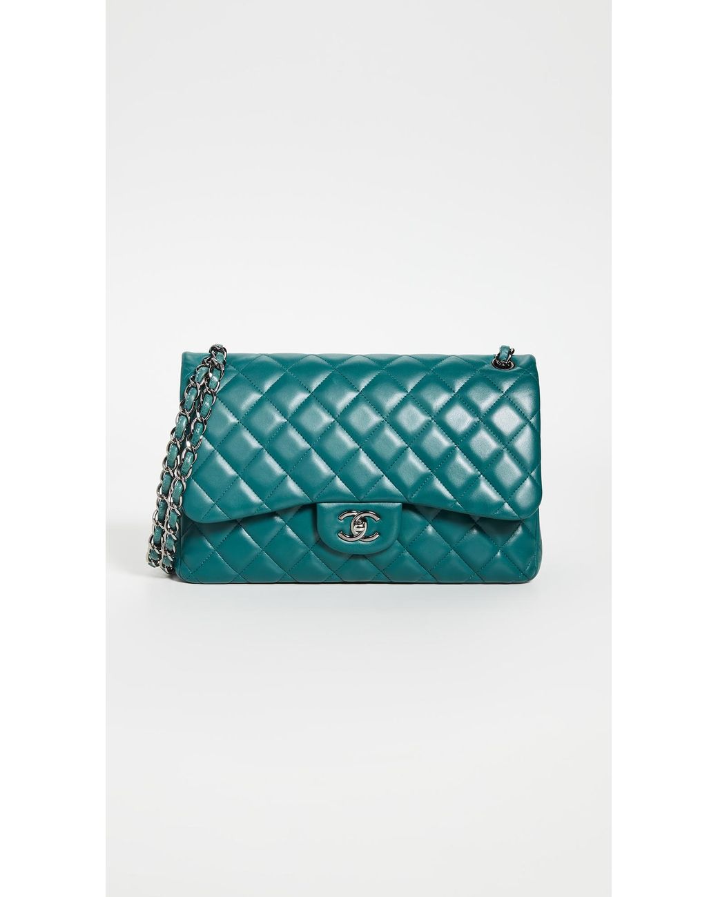 Chanel New Classic Jumbo Bag in Green