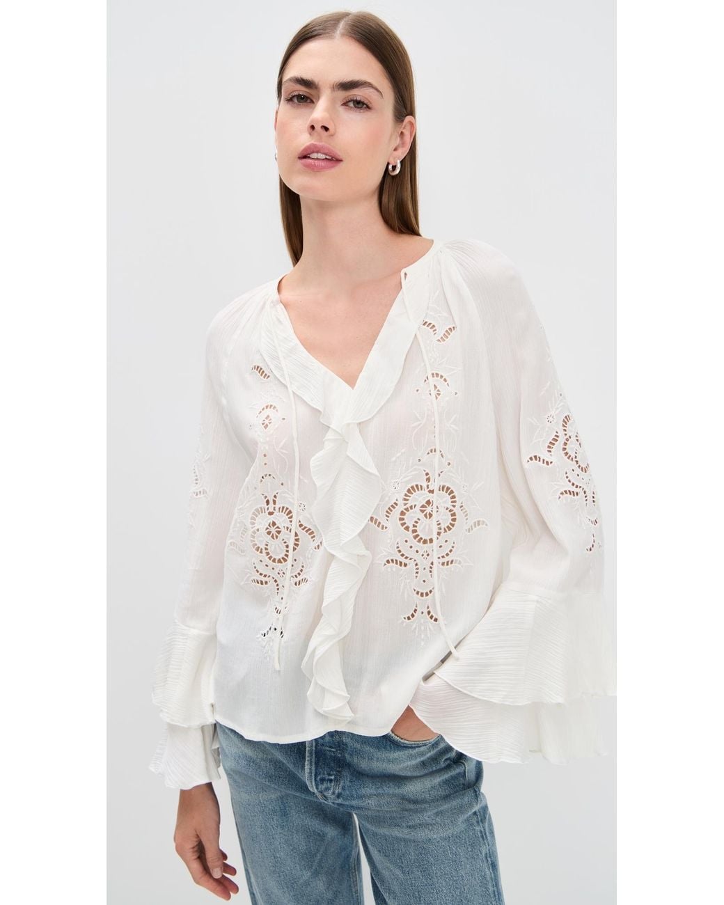 Ba&sh White Omar Blouse