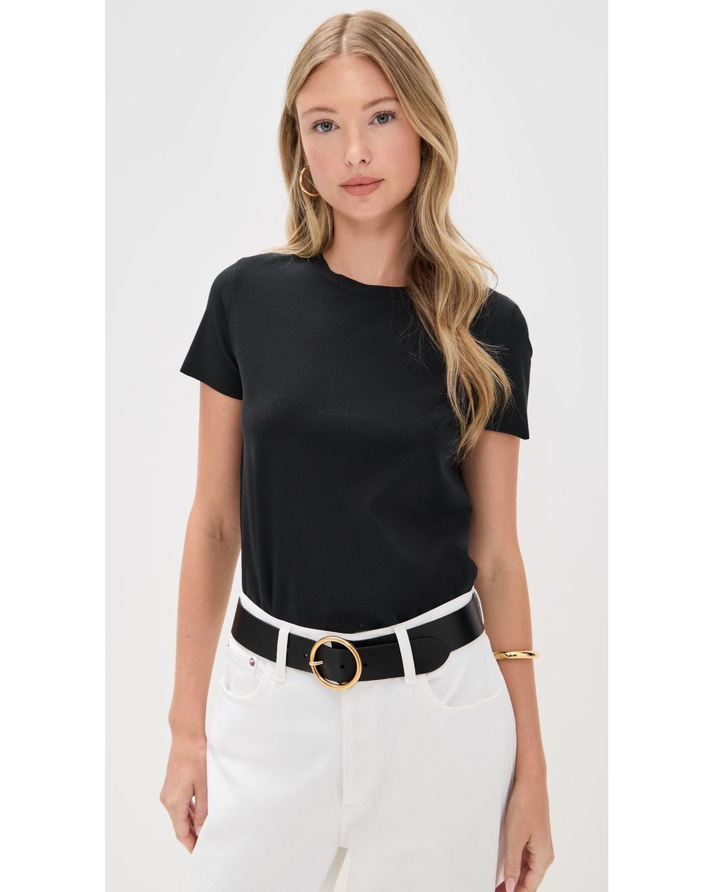 Commando Black Essential Cotton Tee Thong Bodysuit