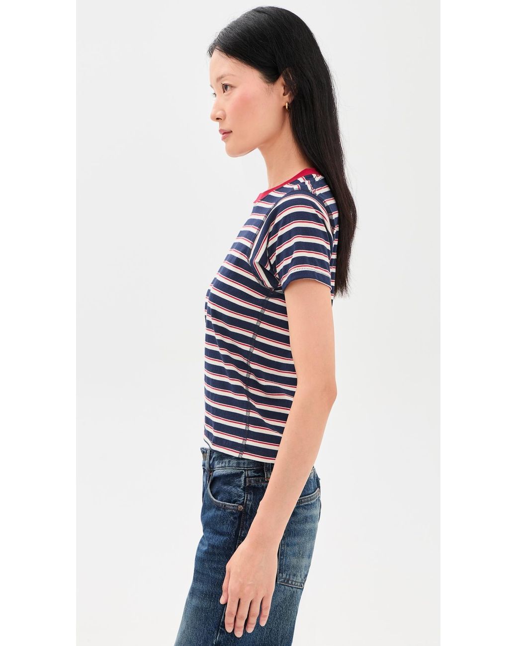 Asher Blue Amelia Stripe Tee