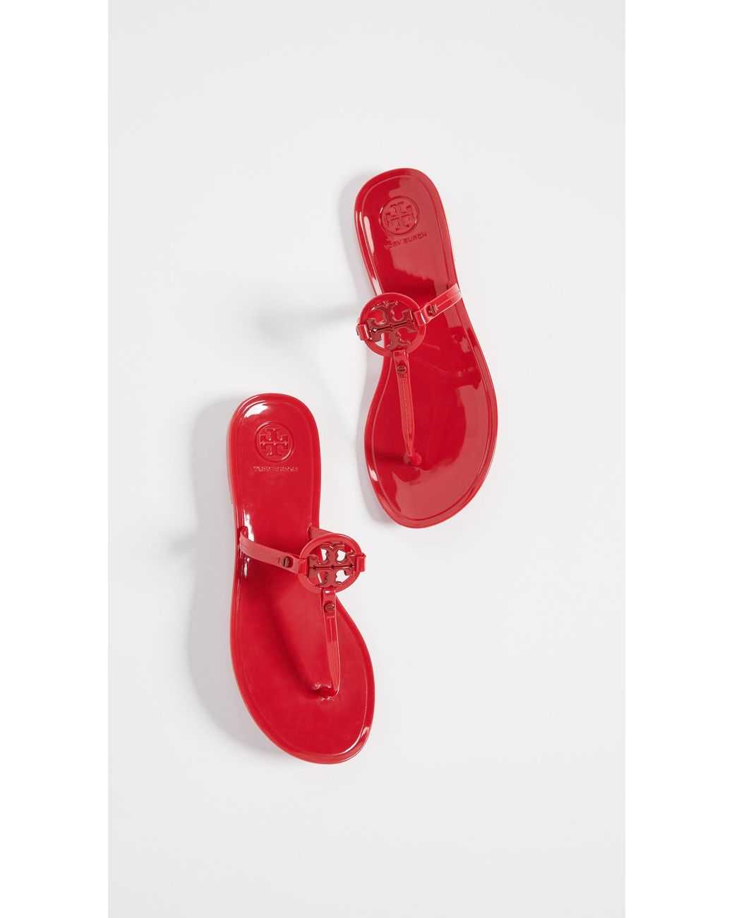 Mini miller jelly thong sandal red hot sale
