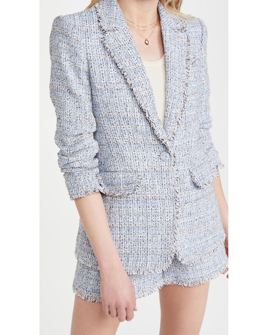 Cinq À Sept Tweed Boucle Khloe Blazer in Periwinkle (Blue) Lyst