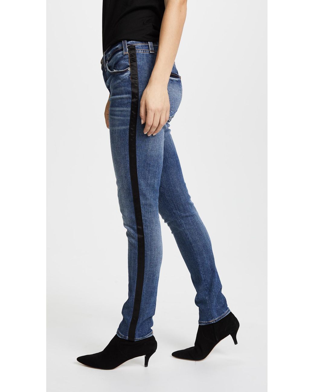 Tuxedo stripe jeans womens outlet