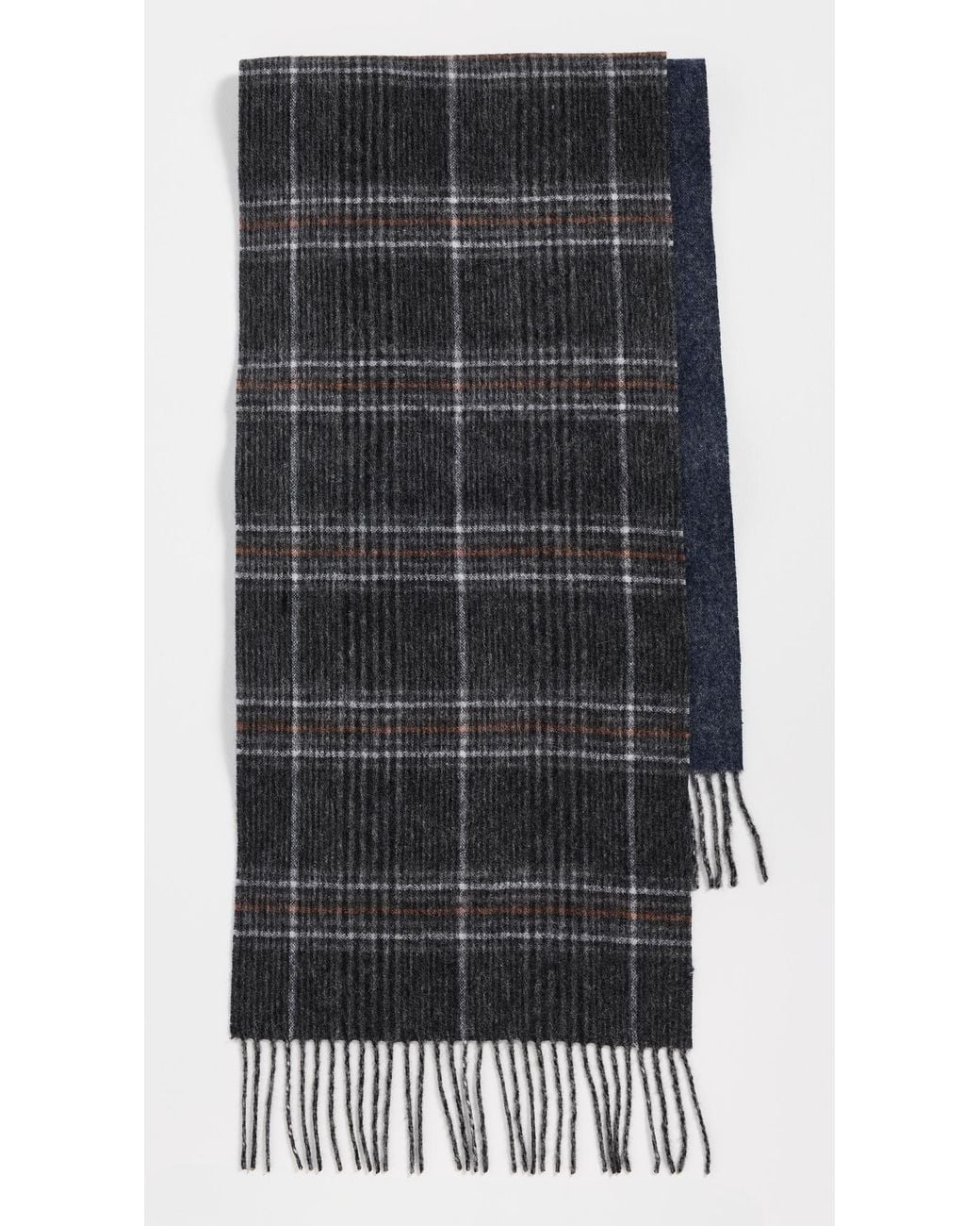 Barbour Black Marsden Reversible Scarf for men