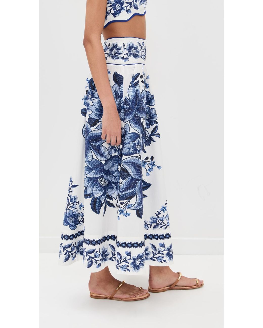 【送料込み】FARM Rio_Summer Fruit Scarf Midi Skirt FARM Rio Summer Fruit Scarf Midi Skirt in Blue | Lyst