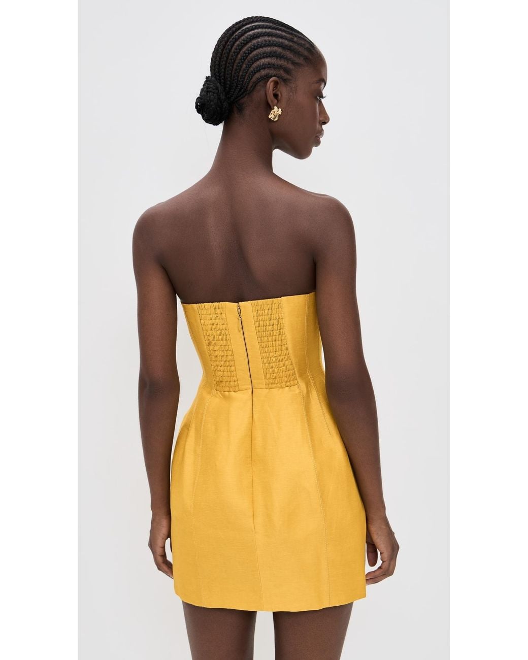 Aje. Baret Strapless Mini Dress in Orange | Lyst