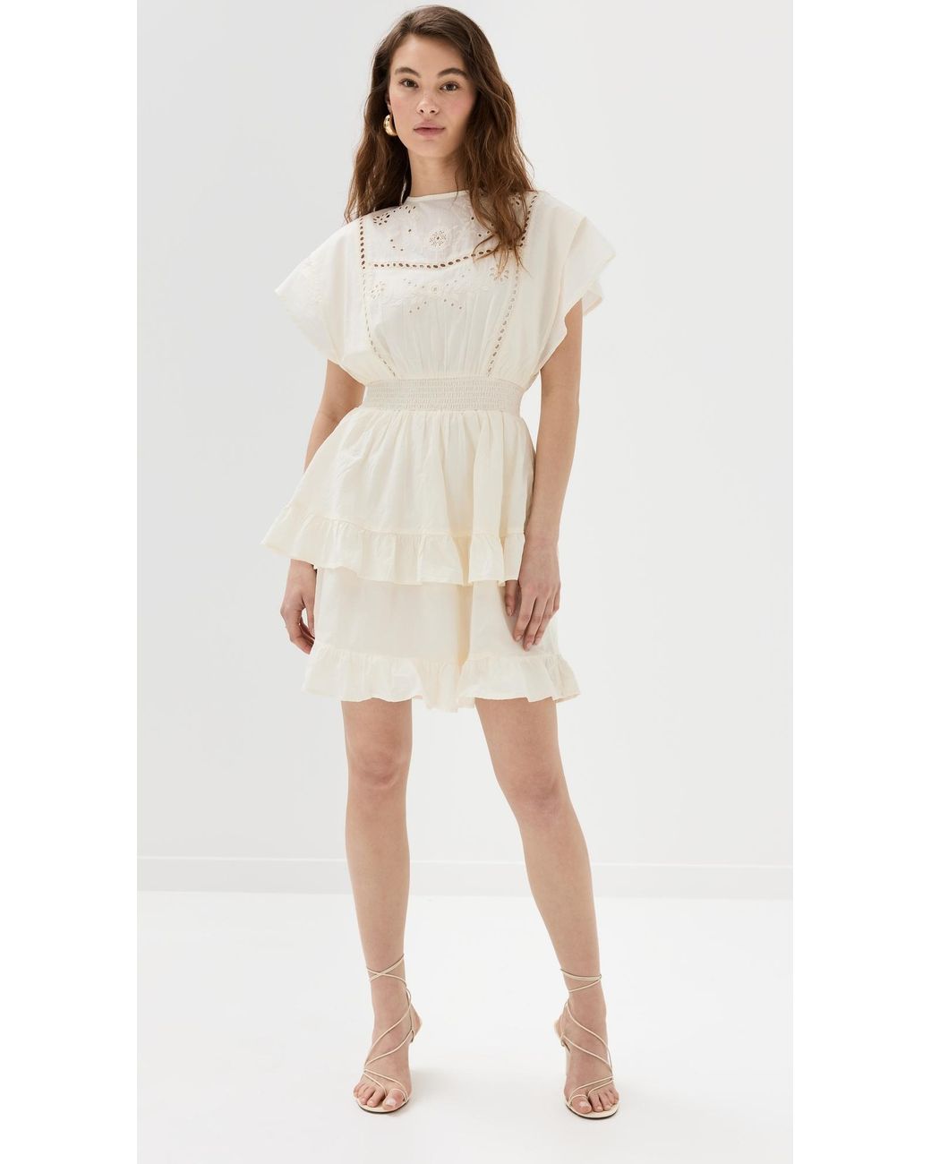 knee length dresses for ladies Ruffled Mini Dress With Gathered Waist  Scotch & Soda