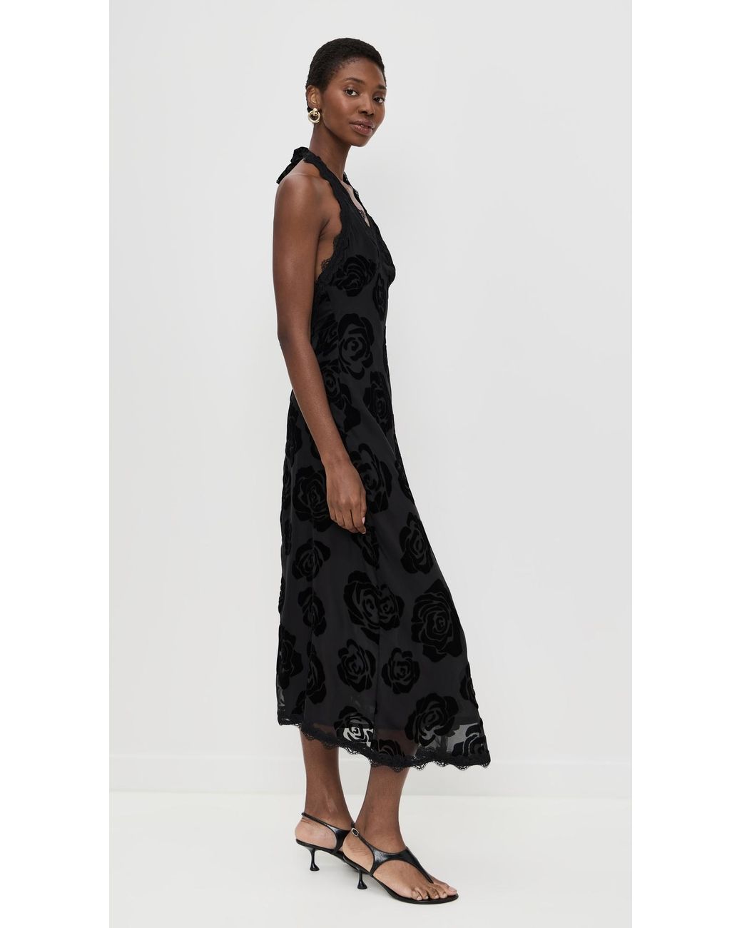 Lioness Stars Align Midi Dress in Black | Lyst