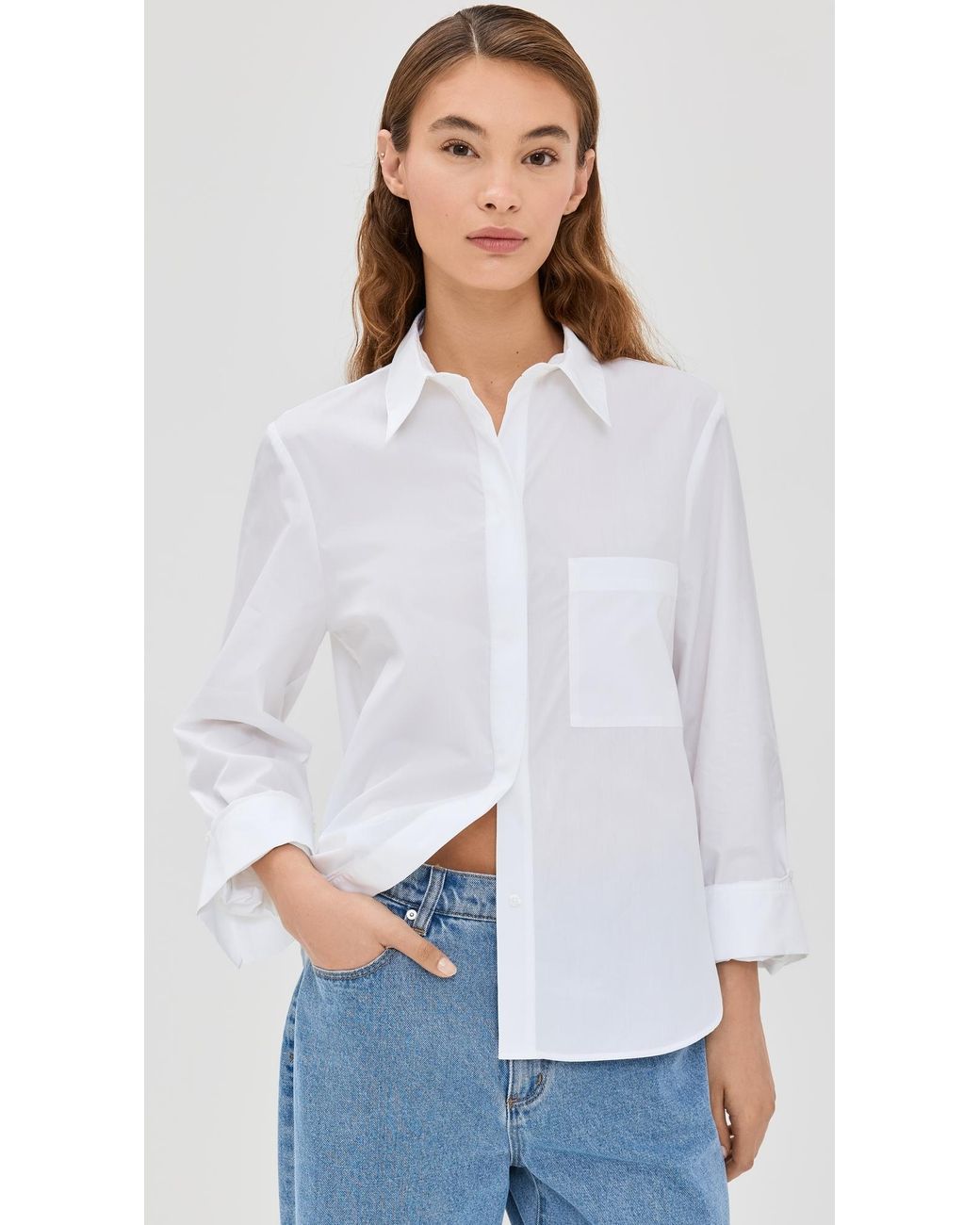 Twp White Boyfriend Shirt