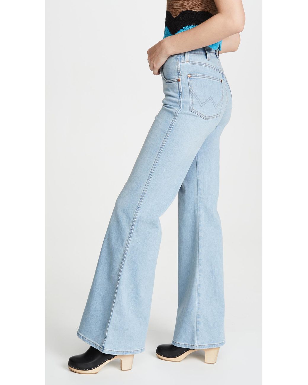 Wrangler Denim Fly High Flare Jeans in 