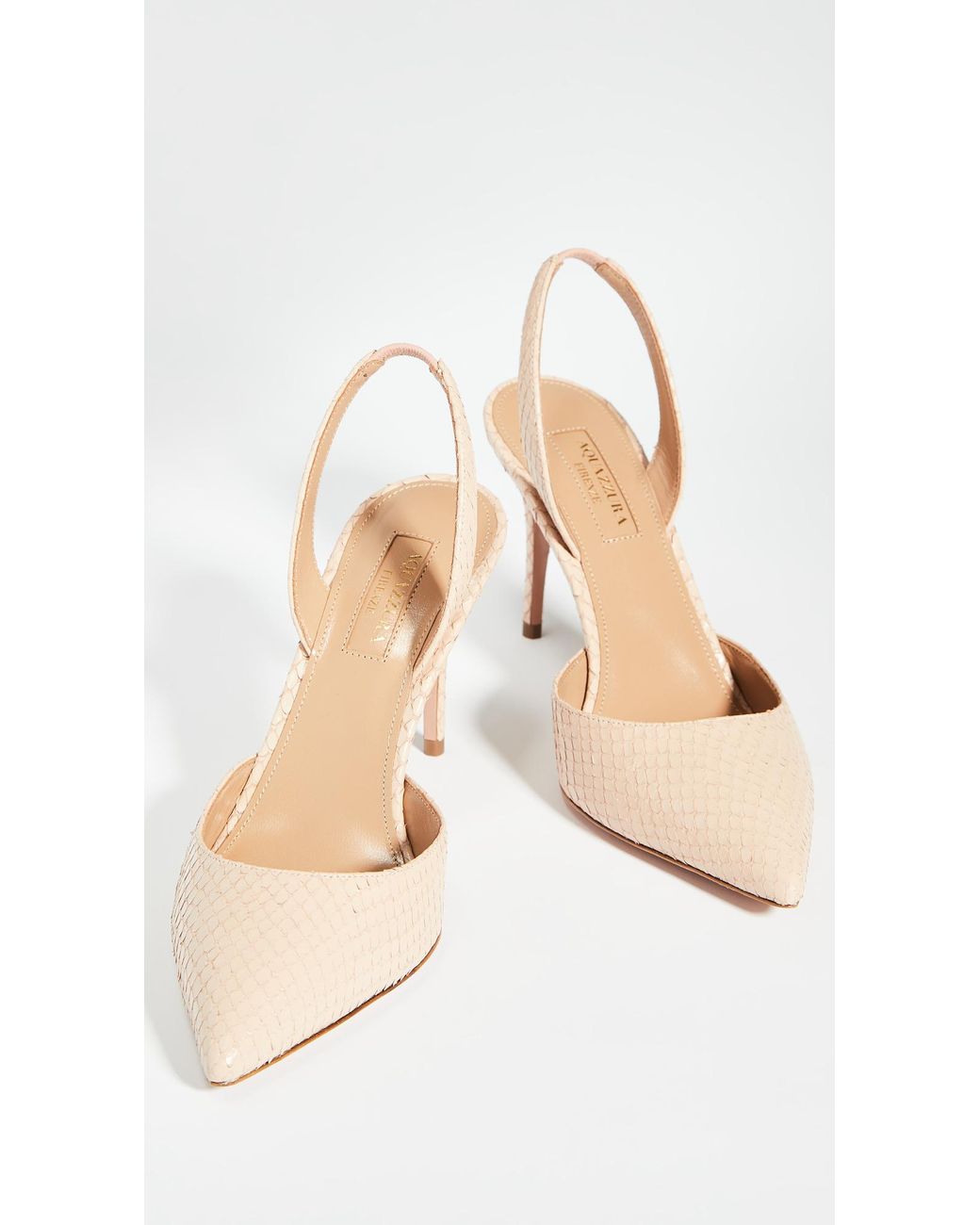 aquazzura nude pumps