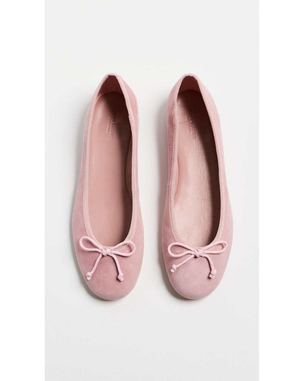Tony Bianco Pink Suede Comma Flats