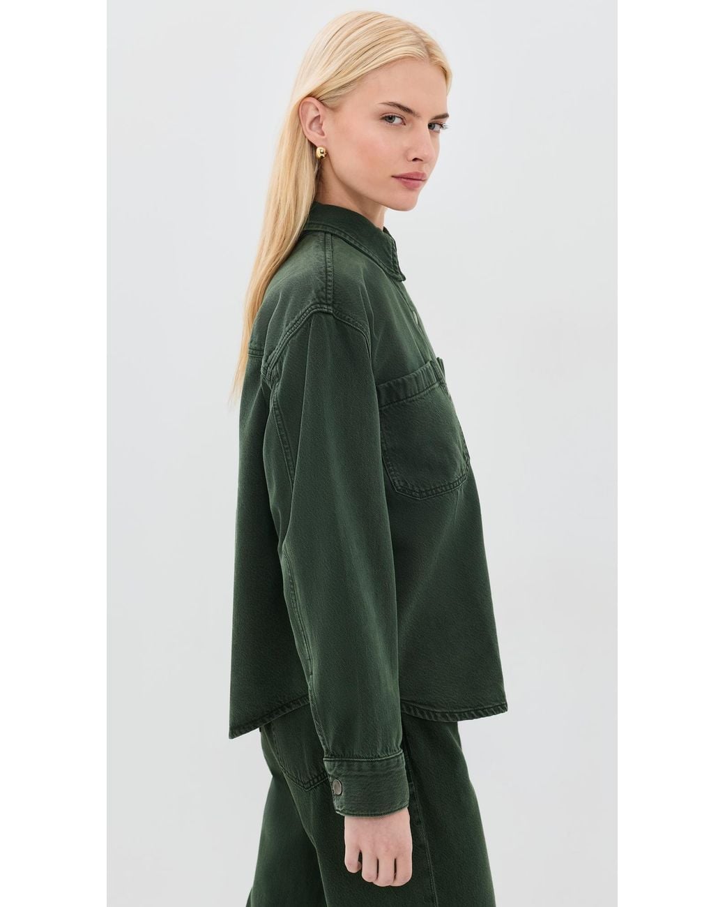 Madewell Green Boxy Shacket