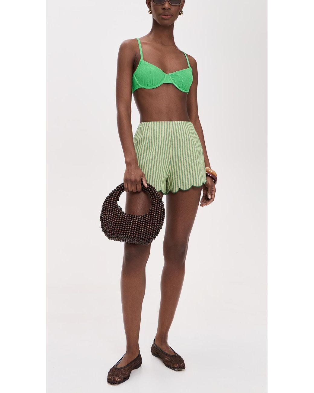 Solid & Striped Green The Eva Bikini Top