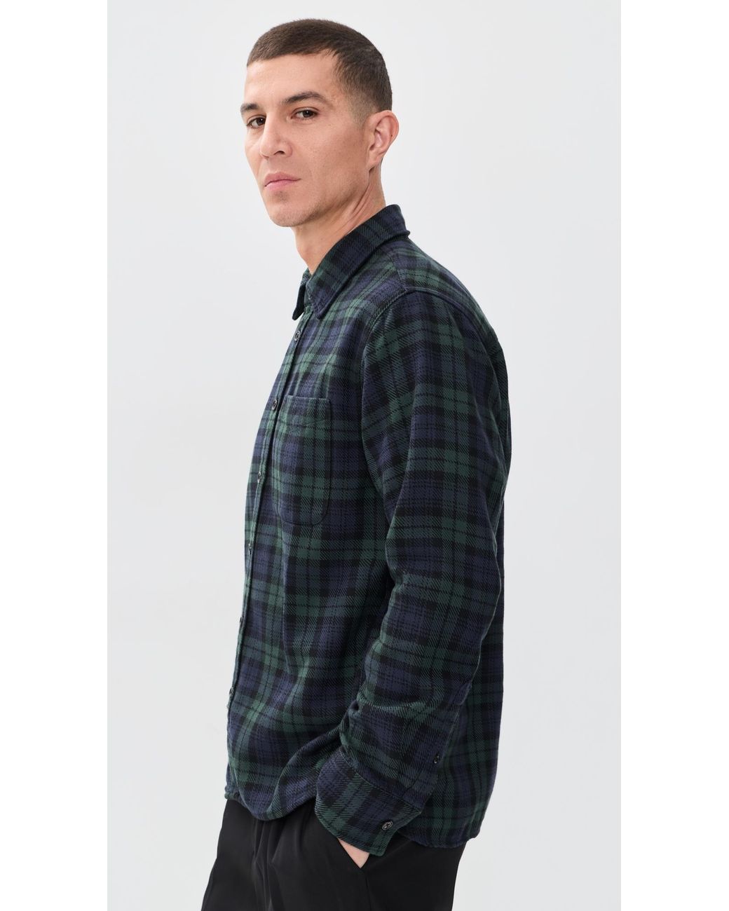 Rag & Bone Blue Cpo Flannel Shacket for men