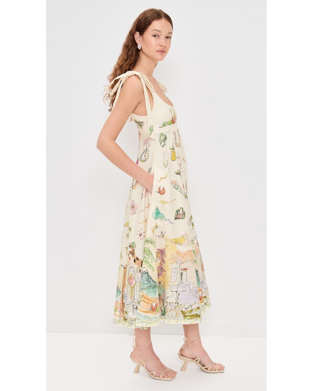 knee length dresses for ladies Alemais Women's Anouk Tank Midi Dress – Saint Bernard main image 1