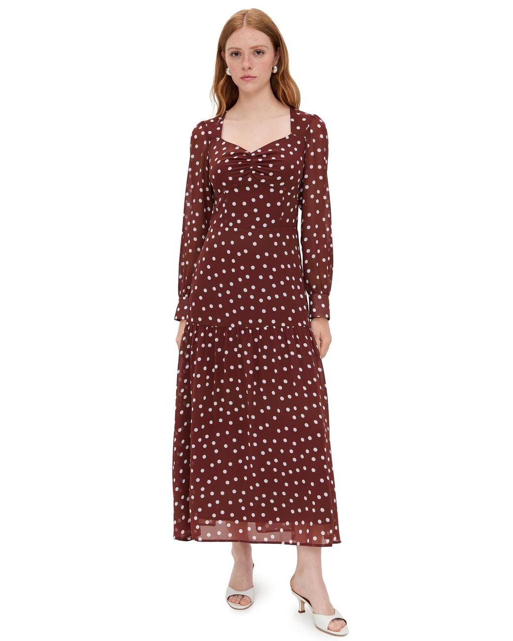 O.P.T O. P.T Selma Polka Dot Maxi Dress in Red | Lyst