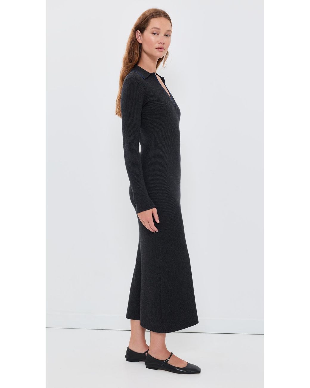 Faherty Brand Black Throwback Sweater Dress